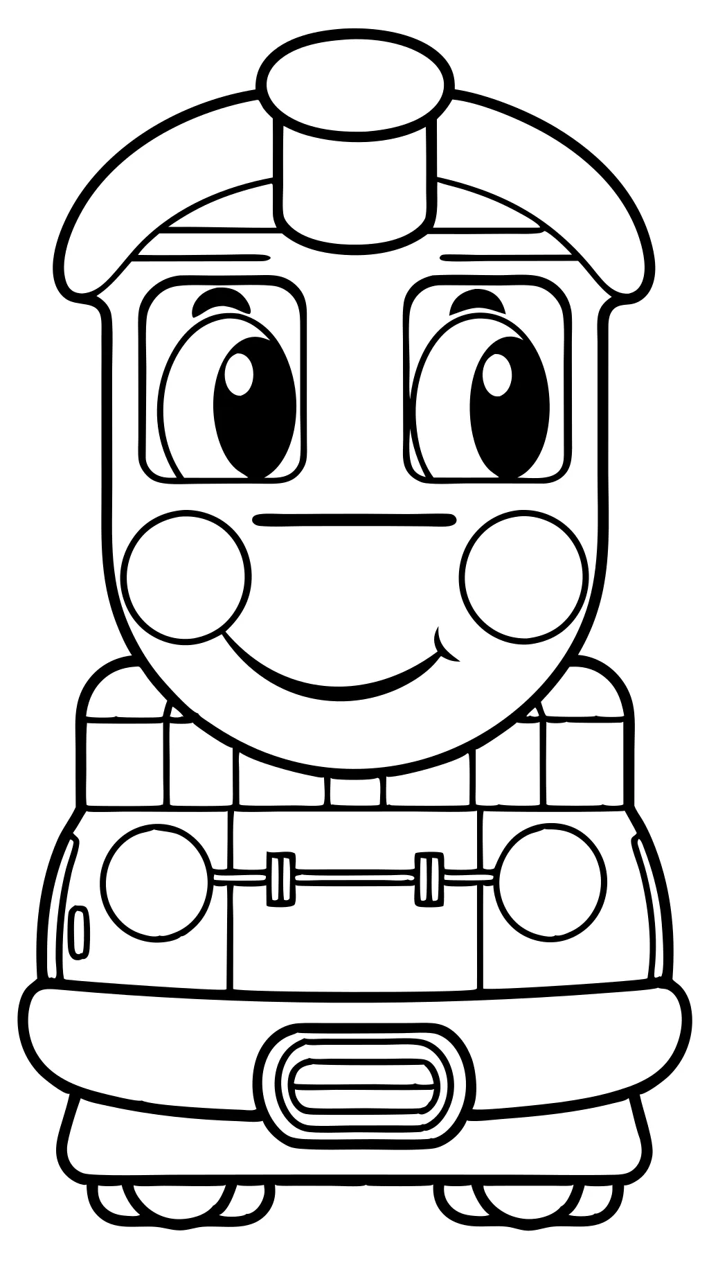 easy train coloring pages